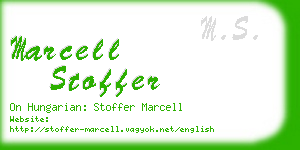 marcell stoffer business card